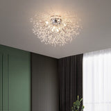 GlareBliss Deckenleuchte | Löwenzahn-Design | Eisen & Kristall | 4-8 Lichter | Modern & Luxuriös für Wohnzimmer