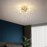 GlareBliss Deckenleuchte | Löwenzahn-Design | Eisen & Kristall | 4-8 Lichter | Modern & Luxuriös für Wohnzimmer