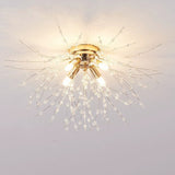 GlareBliss Deckenleuchte | Löwenzahn-Design | Eisen & Kristall | 4-8 Lichter | Modern & Luxuriös für Wohnzimmer