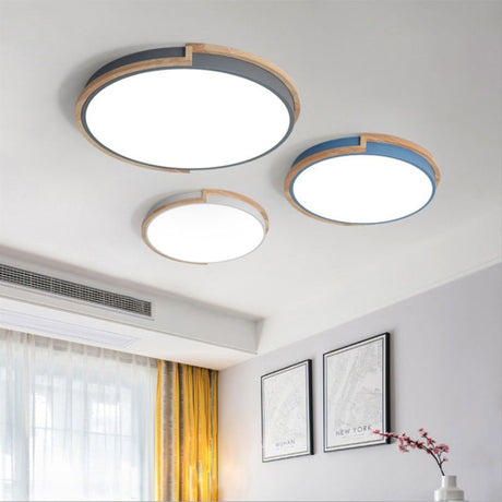 LumenCraft Nordic LED Deckenleuchte | Holzrahmen | Acrylschirm | Stimmungslicht | Für Schlafzimmer und Wohnzimmer
