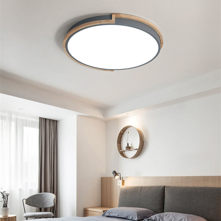 LumenCraft Nordic LED Deckenleuchte | Holzrahmen | Acrylschirm | Stimmungslicht | Für Schlafzimmer und Wohnzimmer