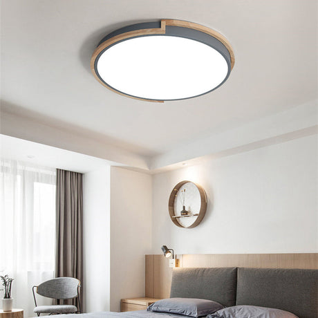 LumenCraft Nordic LED Deckenleuchte | Holzrahmen | Acrylschirm | Stimmungslicht | Für Schlafzimmer und Wohnzimmer