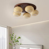 LumenSpire Retro Design LED-Deckenleuchte | Halbmontiert | 3/5 Lichter | Elegante Wohnzimmerbeleuchtung
