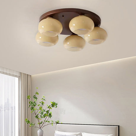LumenSpire Retro Design LED-Deckenleuchte | Halbmontiert | 3/5 Lichter | Elegante Wohnzimmerbeleuchtung