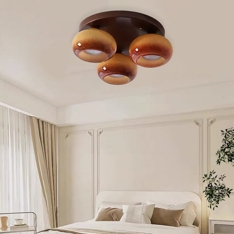 LumenSpire Retro Design LED-Deckenleuchte | Halbmontiert | 3/5 Lichter | Elegante Wohnzimmerbeleuchtung