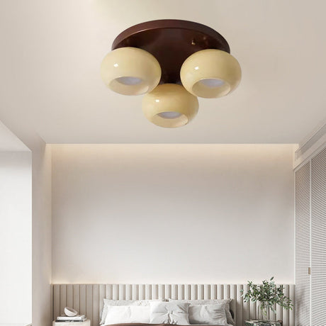 LumenSpire Retro Design LED-Deckenleuchte | Halbmontiert | 3/5 Lichter | Elegante Wohnzimmerbeleuchtung