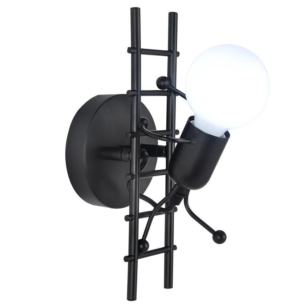 LumiStep Kreatives Leiter-Wandlicht | Moderne Wandlampe mit Humanoid-Design | LED | Dekorative Beleuchtung für Wohnzimmer