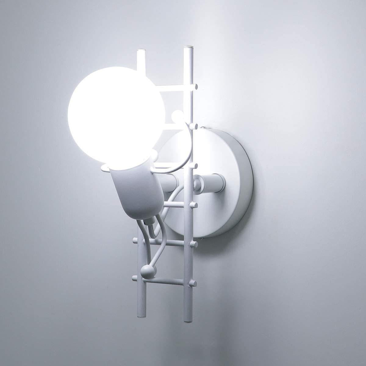 LumiStep Kreatives Leiter-Wandlicht | Moderne Wandlampe mit Humanoid-Design | LED | Dekorative Beleuchtung für Wohnzimmer