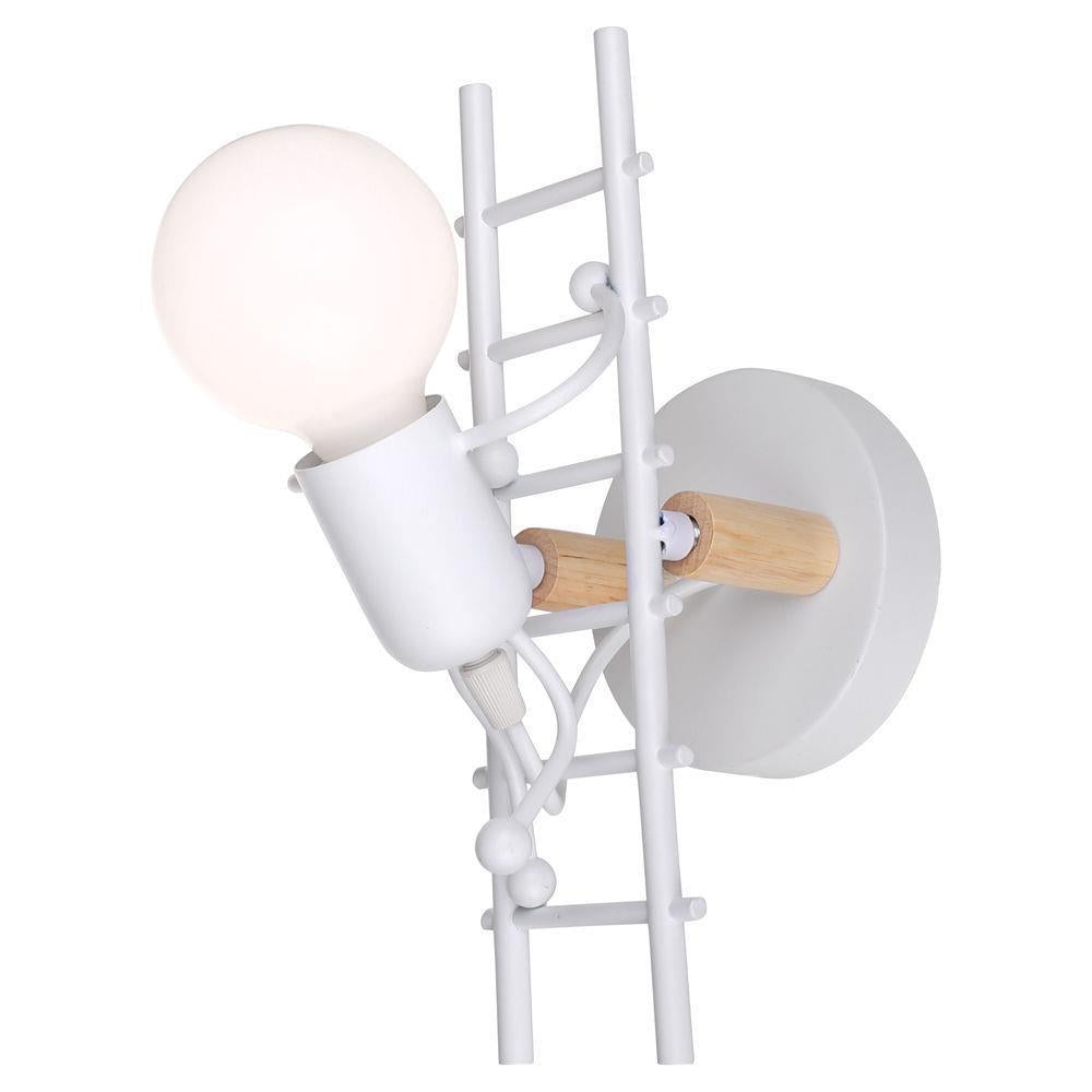 LumiStep Kreatives Leiter-Wandlicht | Moderne Wandlampe mit Humanoid-Design | LED | Dekorative Beleuchtung für Wohnzimmer
