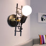 LumiStep Kreatives Leiter-Wandlicht | Moderne Wandlampe mit Humanoid-Design | LED | Dekorative Beleuchtung für Wohnzimmer