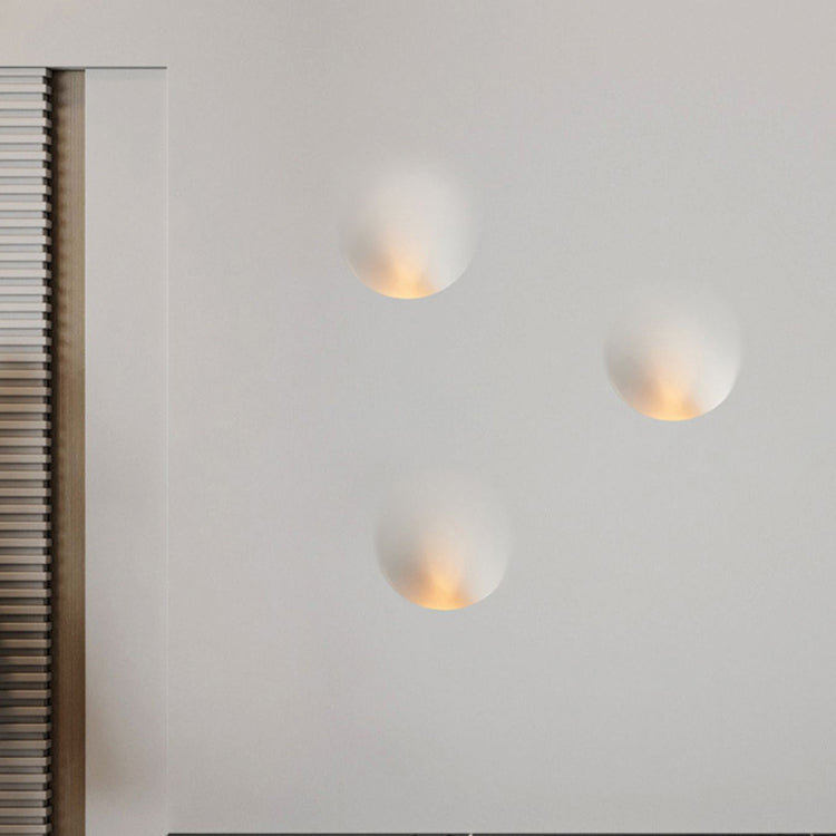 Plastrova Wandlampe | Minimalistisches Design | Eingebaute Gipsleuchte | Runde Wandleuchte