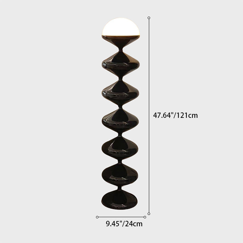 LumierElegance Stehlampe | Französisches Kürbisdesign | Eisen & Acryl | 1 Licht | Perfekt für Wohnzimmer