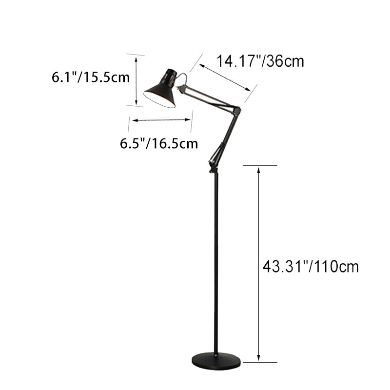 NovaFlare Skandinavische Stehleuchte | Höhenverstellbar & Schwenkbar | Modernes Design | Beleuchtung fürs Schlafzimmer