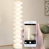 LunaFleur Skandi Design LED Stehleuchte | Dimmbar | Marmor-Optik | Wohnzimmer-Beleuchtung