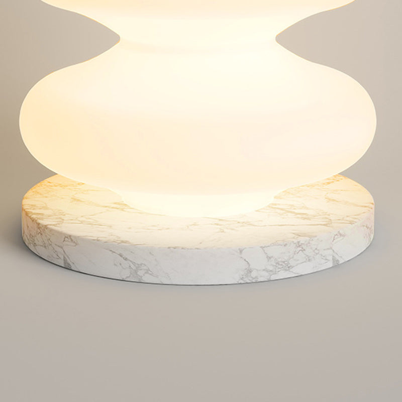 LunaFleur Skandi Design LED Stehleuchte | Dimmbar | Marmor-Optik | Wohnzimmer-Beleuchtung