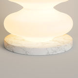 LunaFleur Skandi Design LED Stehleuchte | Dimmbar | Marmor-Optik | Wohnzimmer-Beleuchtung