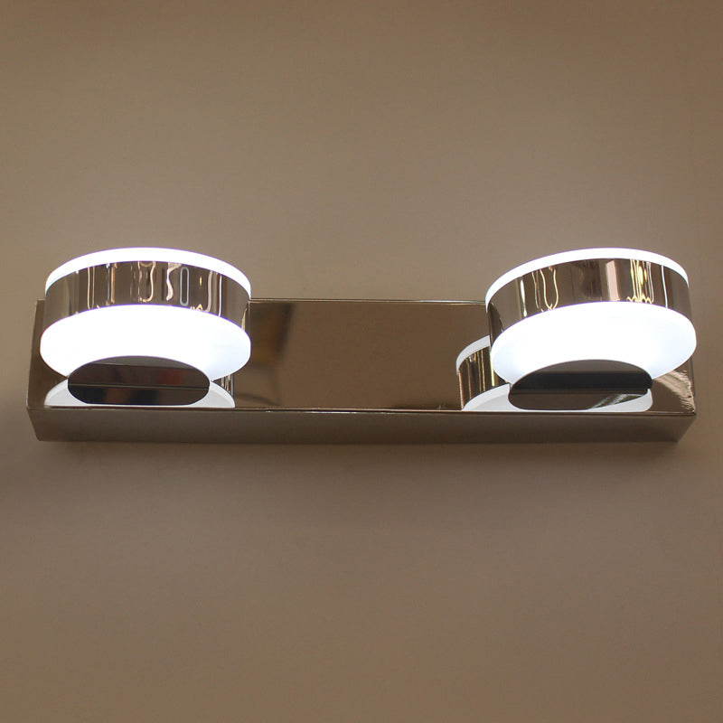 LumaLine LED Wandleuchte | Minimalistisches Rund-Design | Eisen & Acryl | 2-3 Lichter | Perfekt für Badezimmer