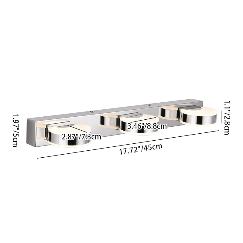 LumaLine LED Wandleuchte | Minimalistisches Rund-Design | Eisen & Acryl | 2-3 Lichter | Perfekt für Badezimmer