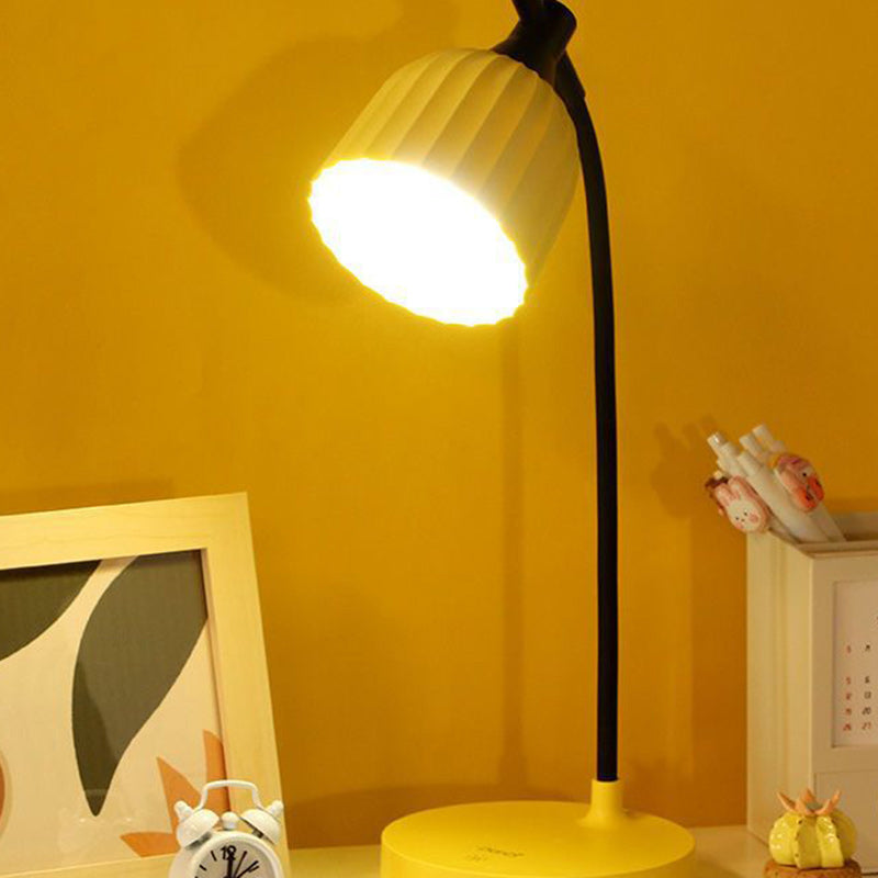 LuminaFold Runde LED Tischlampe | Minimalistisches Design | Faltbare ABS-Lampe | Stimmungslicht für Wohnzimmer