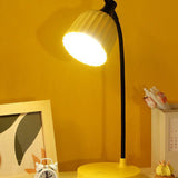 LuminaFold Runde LED Tischlampe | Minimalistisches Design | Faltbare ABS-Lampe | Stimmungslicht für Wohnzimmer