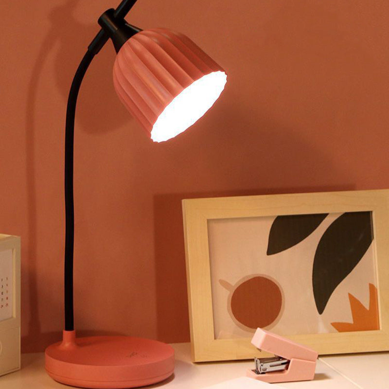 LuminaFold Runde LED Tischlampe | Minimalistisches Design | Faltbare ABS-Lampe | Stimmungslicht für Wohnzimmer