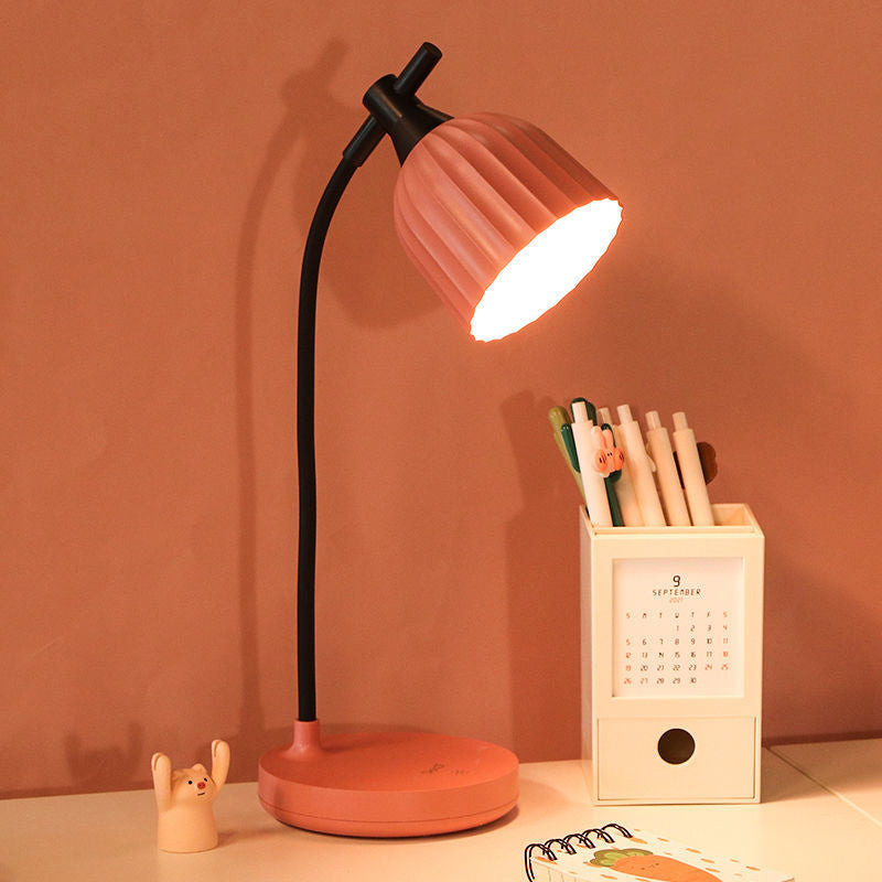 LuminaFold Runde LED Tischlampe | Minimalistisches Design | Faltbare ABS-Lampe | Stimmungslicht für Wohnzimmer