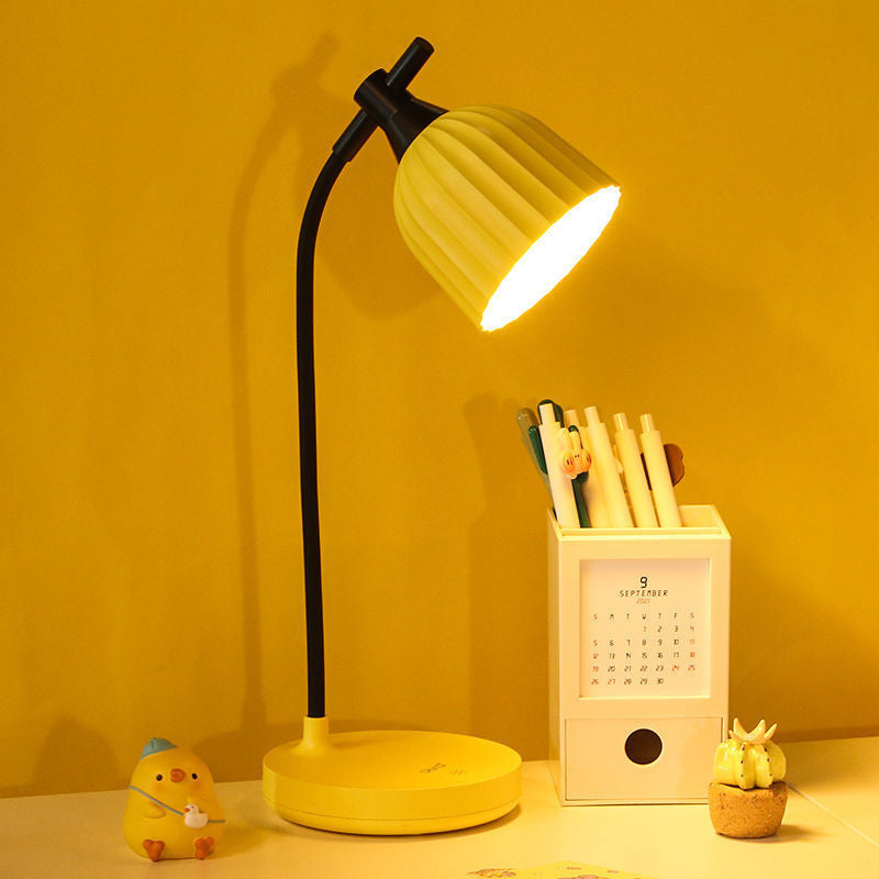 LuminaFold Runde LED Tischlampe | Minimalistisches Design | Faltbare ABS-Lampe | Stimmungslicht für Wohnzimmer