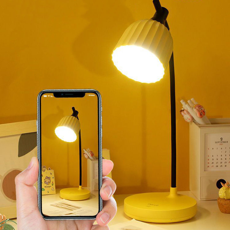 LuminaFold Runde LED Tischlampe | Minimalistisches Design | Faltbare ABS-Lampe | Stimmungslicht für Wohnzimmer