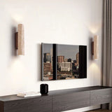 Nordivea Travertin-Wandleuchte | Skandinavisches Design | 2-flammig | Holz & Travertin