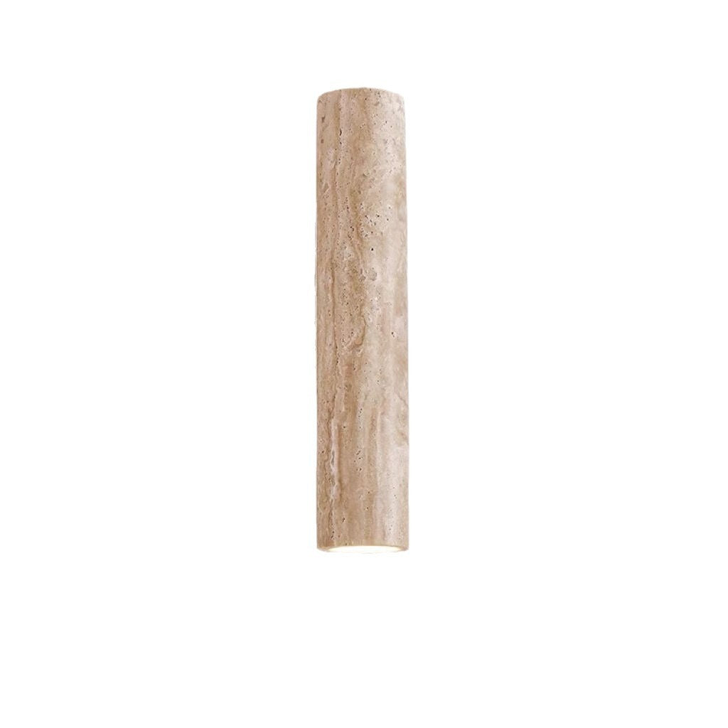 Nordivea Travertin-Wandleuchte | Skandinavisches Design | 2-flammig | Holz & Travertin