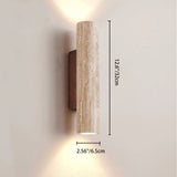 Nordivea Travertin-Wandleuchte | Skandinavisches Design | 2-flammig | Holz & Travertin