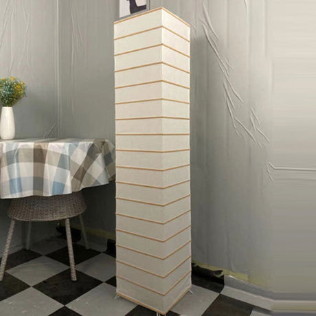 LumenCove Stehleuchte | Nordic Design | Papierlampenschirm | 2-Licht | Modern für Schlafzimmer
