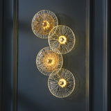 LotuShine Mid-Century Design LED Wandlampe | Eisen-Glas Wandleuchte | Lotusblatt Optik | Wohnzimmer-Beleuchtung