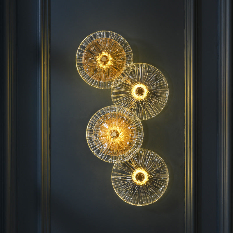 LotuShine Mid-Century Design LED Wandlampe | Eisen-Glas Wandleuchte | Lotusblatt Optik | Wohnzimmer-Beleuchtung