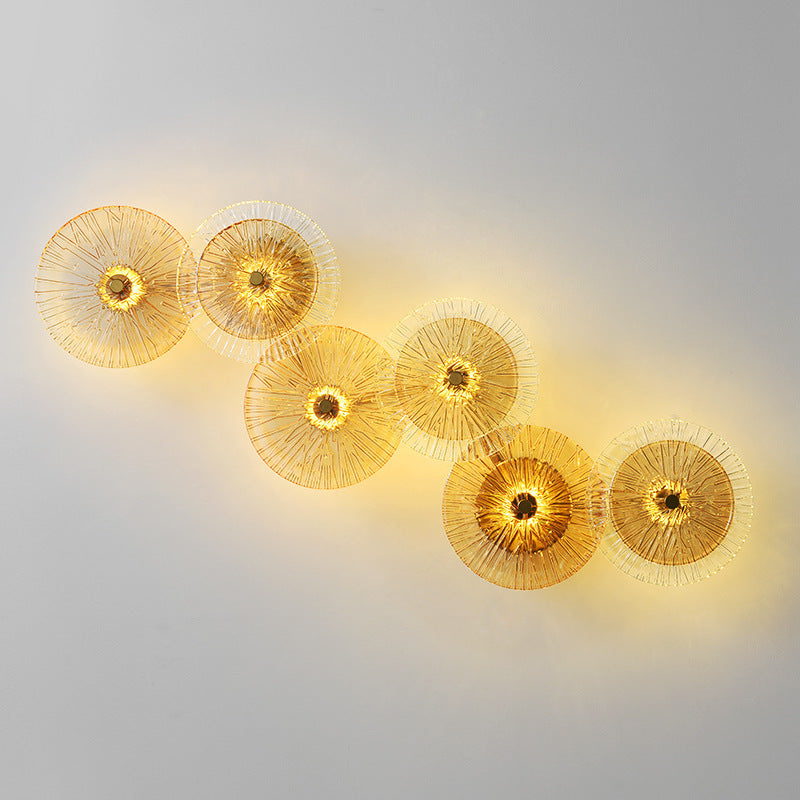 LotuShine Mid-Century Design LED Wandlampe | Eisen-Glas Wandleuchte | Lotusblatt Optik | Wohnzimmer-Beleuchtung