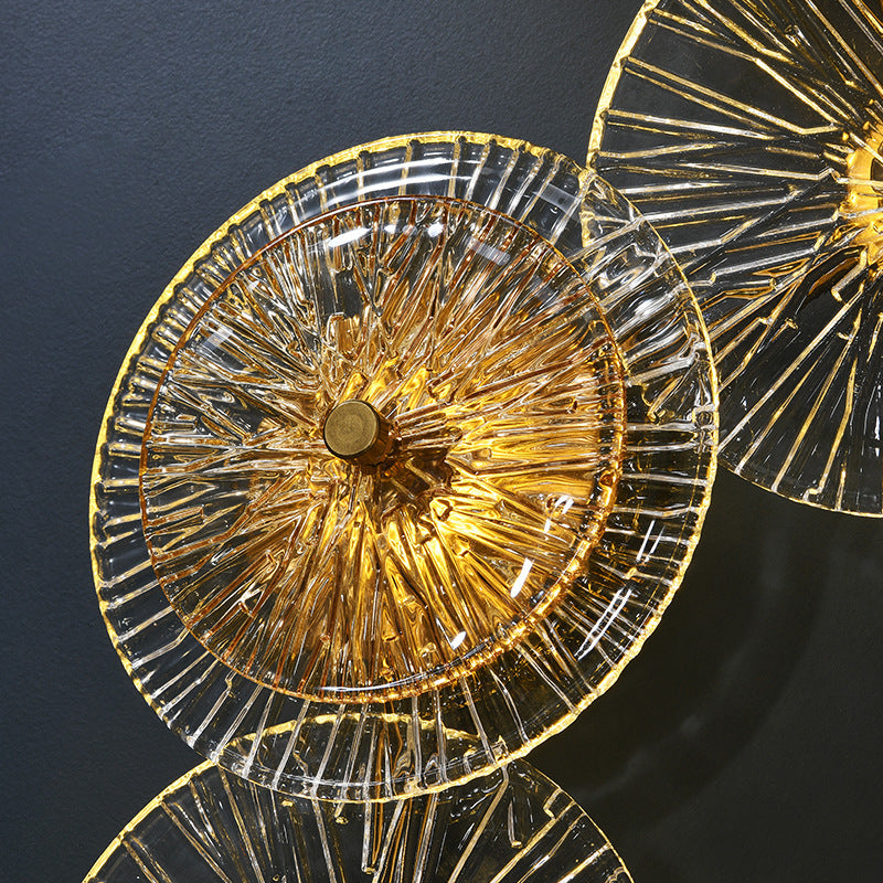 LotuShine Mid-Century Design LED Wandlampe | Eisen-Glas Wandleuchte | Lotusblatt Optik | Wohnzimmer-Beleuchtung