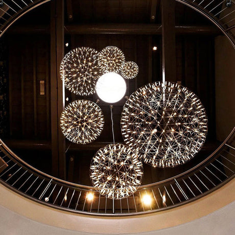 StarGlim Nordic Design LED Hängeleuchte | Dandelion Edelstahl Pendelleuchte | Esszimmer-Licht
