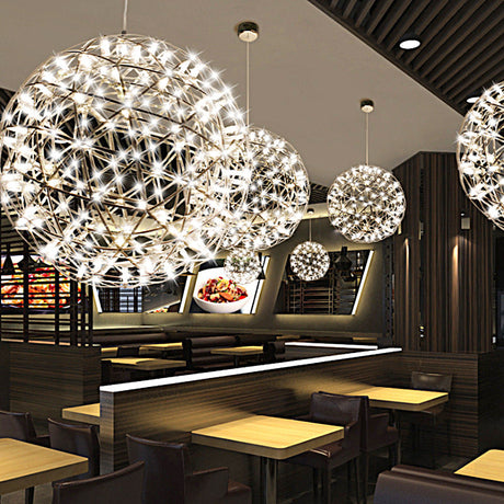 StarGlim Nordic Design LED Hängeleuchte | Dandelion Edelstahl Pendelleuchte | Esszimmer-Licht