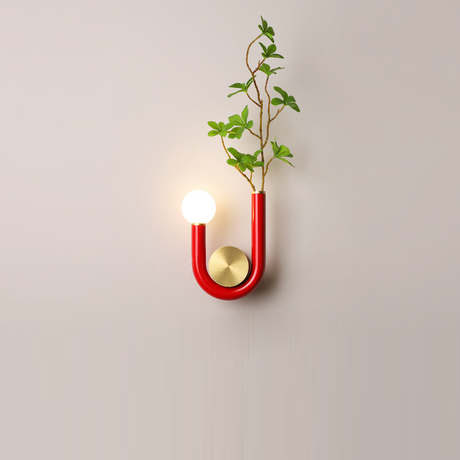 LuxeCurve U-Form LED Wandleuchte | Kreatives Design | Warmes Licht | Schlafzimmer Deko Lampe