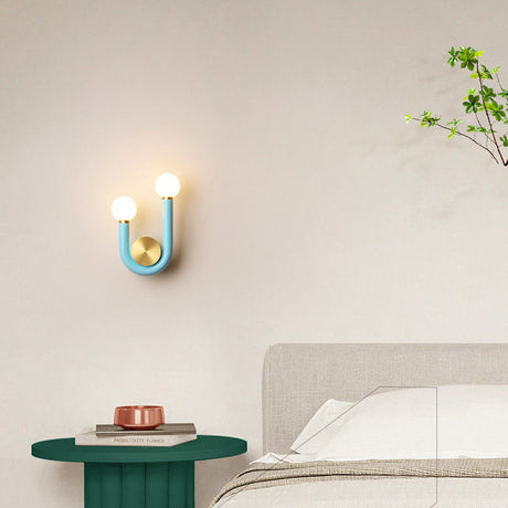 LuxeCurve U-Form LED Wandleuchte | Kreatives Design | Warmes Licht | Schlafzimmer Deko Lampe