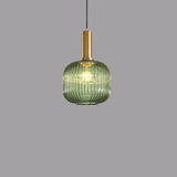 LumiShade Minimalistisches Streifen-Glas Pendelleuchte | Designer-Licht | Elegantes Wohnambiente | Deko-Laterne | 1-Flammig