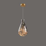 StarLuxe Moderne Graue Glas-Sternenhimmel Pendelleuchte | Dimmbar | Elegante Beleuchtung für Wohn- und Esszimmer
