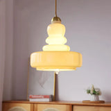 LumaForm Bauhaus Glas Pendelleuchte | Elegantes Kürbis-Design | Dimmbares Licht | Moderne Deckenleuchte