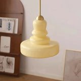 LumaForm Bauhaus Glas Pendelleuchte | Elegantes Kürbis-Design | Dimmbares Licht | Moderne Deckenleuchte