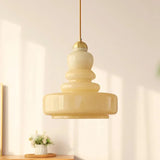 LumaForm Bauhaus Glas Pendelleuchte | Elegantes Kürbis-Design | Dimmbares Licht | Moderne Deckenleuchte