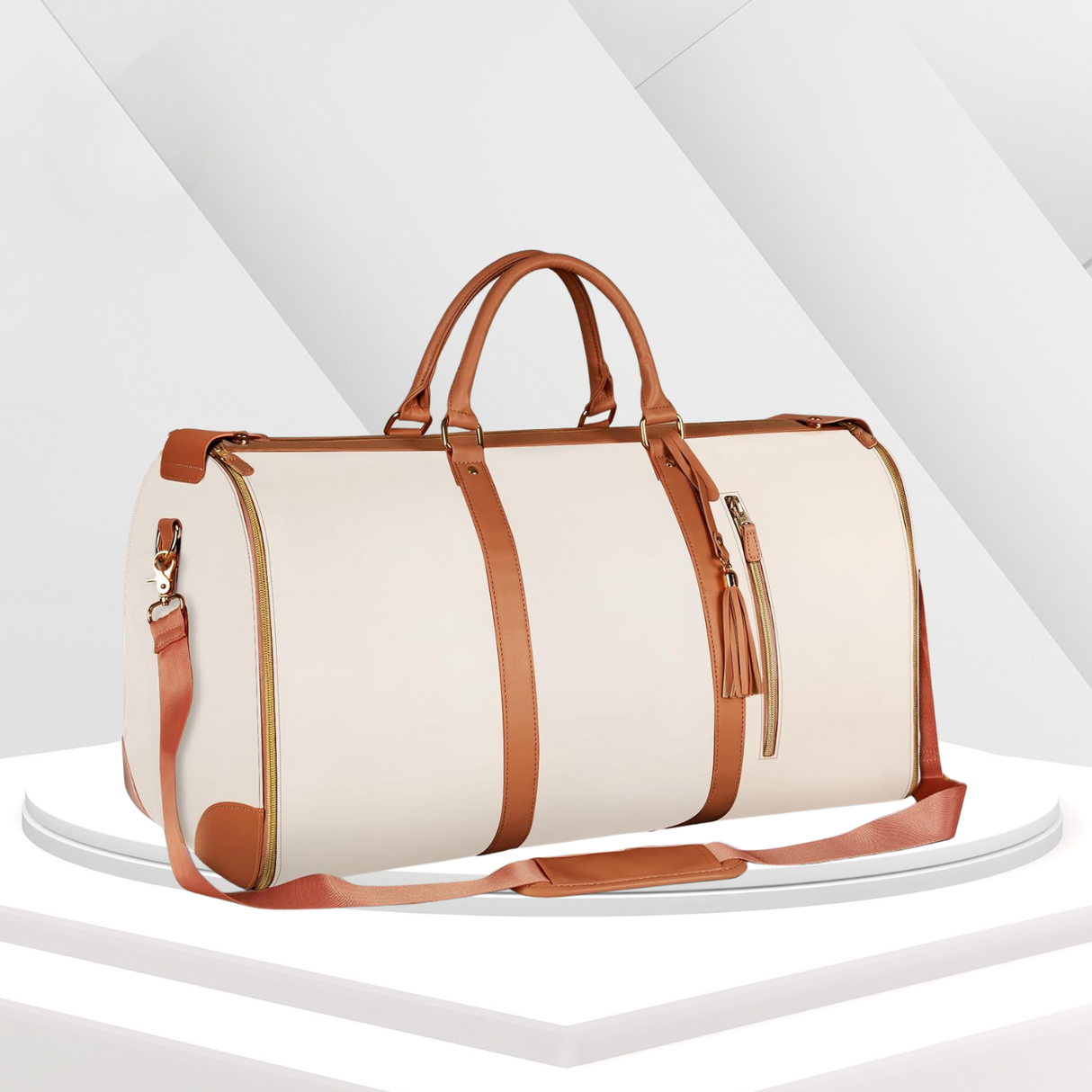 PackMate Faltbare Reisetasche | Leicht, Geräumig & Vielseitig | Perfekt für Reisen & Alltag | In Schwarz, Beige & Rosa erhältlich