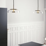 LunaVibe Messing Pendelleuchte | Moderne Hängelampe | Dimmbares Licht | Zeitloses Design