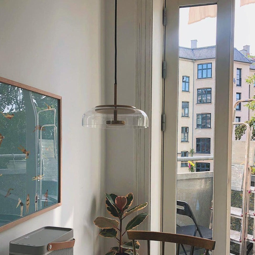 LunaVibe Messing Pendelleuchte | Moderne Hängelampe | Dimmbares Licht | Zeitloses Design
