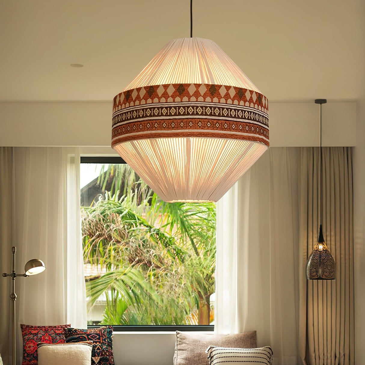 FringeLuxe Bohemian Pendelleuchte | Handgefertigte Quastenlampe | Warmes Ambiente | Stilvolle Beleuchtung