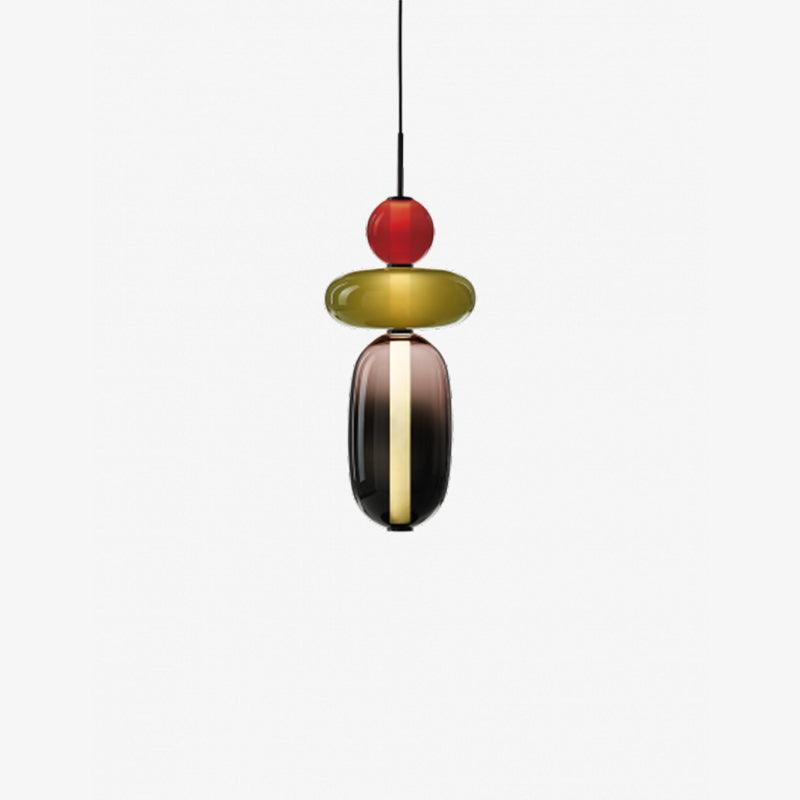 CrystalGlaze Pendelleuchte aus kandiertem Glas | Elegantes Lichtdesign | Dimmbar | Perfekt für Esszimmer & Wohnzimmer